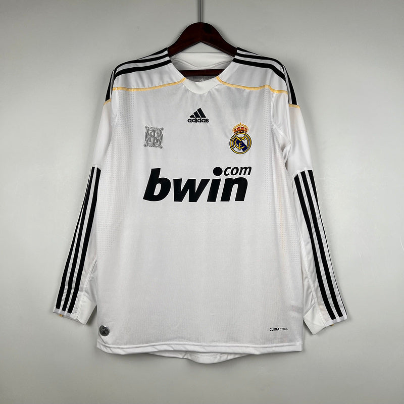 רטרו Real Madrid 09/10 Long Sleeve חולצת בית