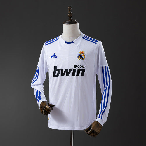 Real Madrid 10/11 חולצת בית Long Sleeve רטרו