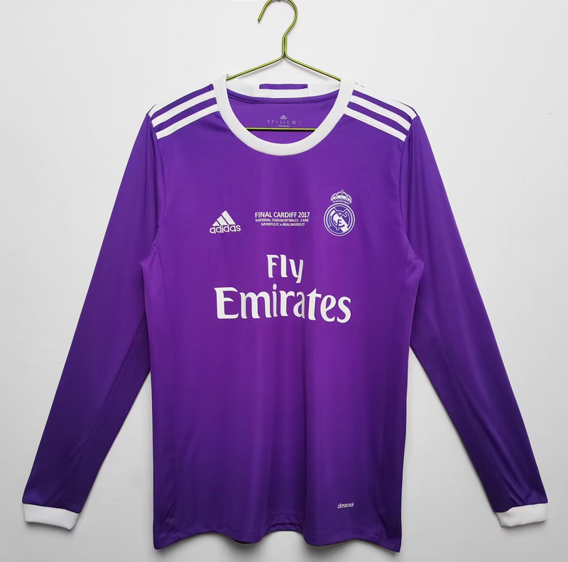 רטרו long sleeve Real Madrid 16/17 חולצת חוץ