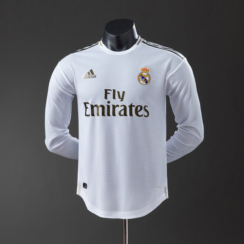 Real Madrid 19/20 חולצת בית Long Sleeve Player Version רטרו