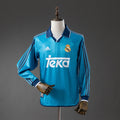 Real Madrid 99/00 חולצה שלישית חולצת חוץ Long-Sleeved רטרו