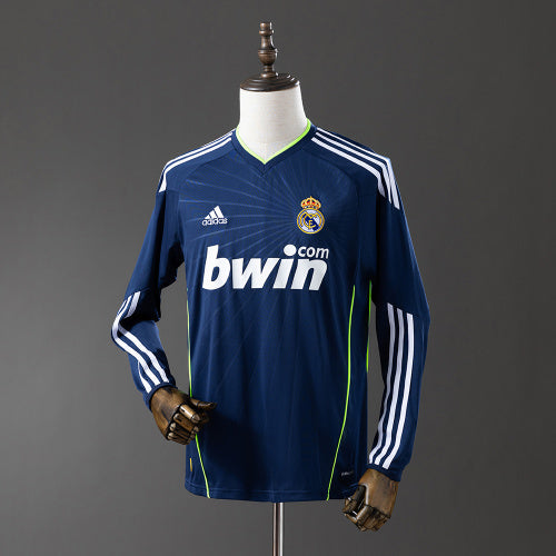 Real Madrid 10/11 חולצת חוץ Long Sleeve רטרו
