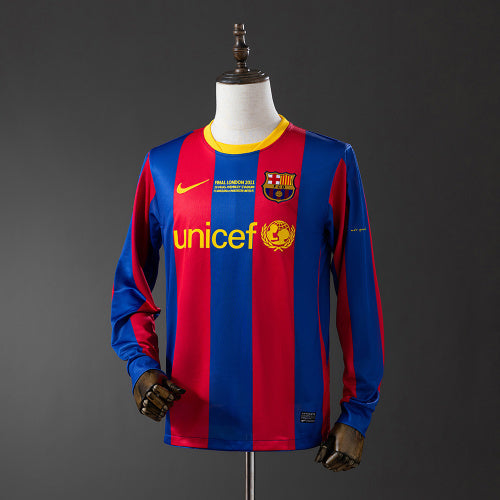 ברצלונה 2010/11 חולצת בית Champions League Edition Long Sleeve רטרו