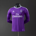 Real Madrid 16/17 חולצת חוץ Long Sleeve Player Version רטרו