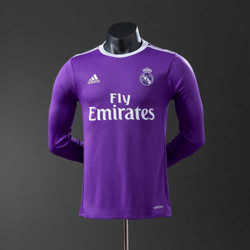 Real Madrid 16/17 חולצת חוץ Long Sleeve Player Version רטרו