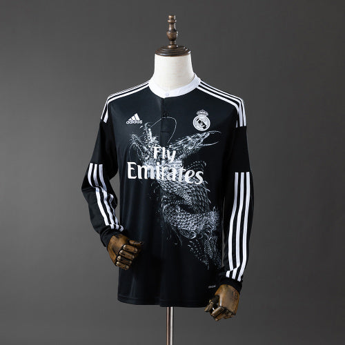 Real Madrid 2014/15 Second חולצת חוץ Long Sleeve רטרו