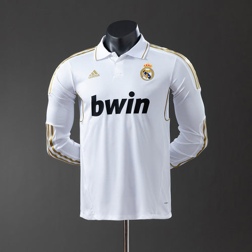 Real Madrid 11/12 חולצת בית Long Sleeve Player Version רטרו