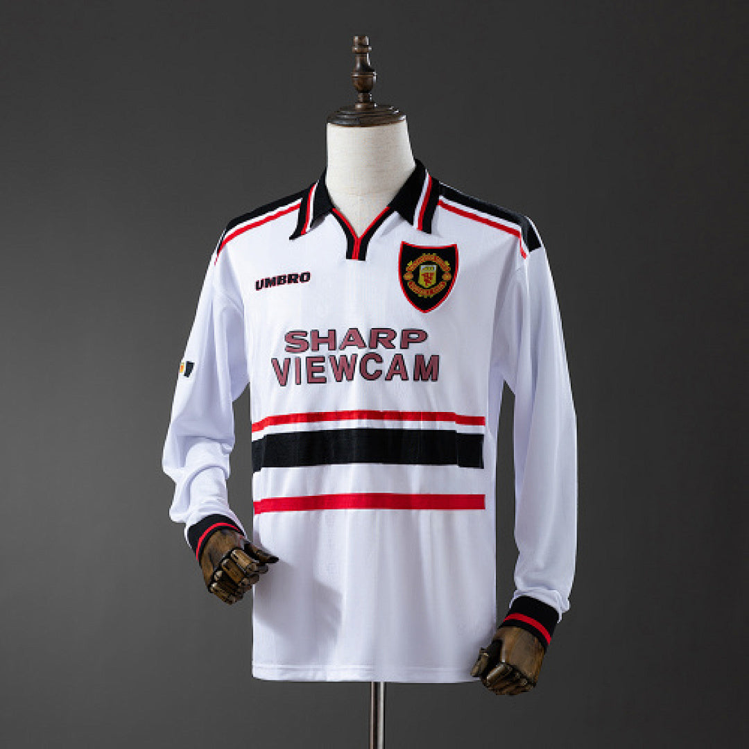M-U 1998/99 חולצת חוץ Long Sleeve רטרו Jersey