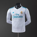 Real Madrid 17/18 חולצת בית Long Sleeve Player Version רטרו