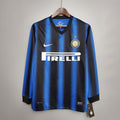 רטרו long-sleeved 10/11 Inter Milan חולצת בית