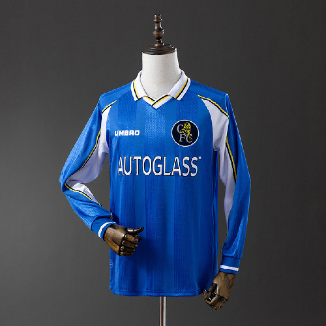 Chelsea 97/99 חולצת בית Long Sleeve רטרו Jersey