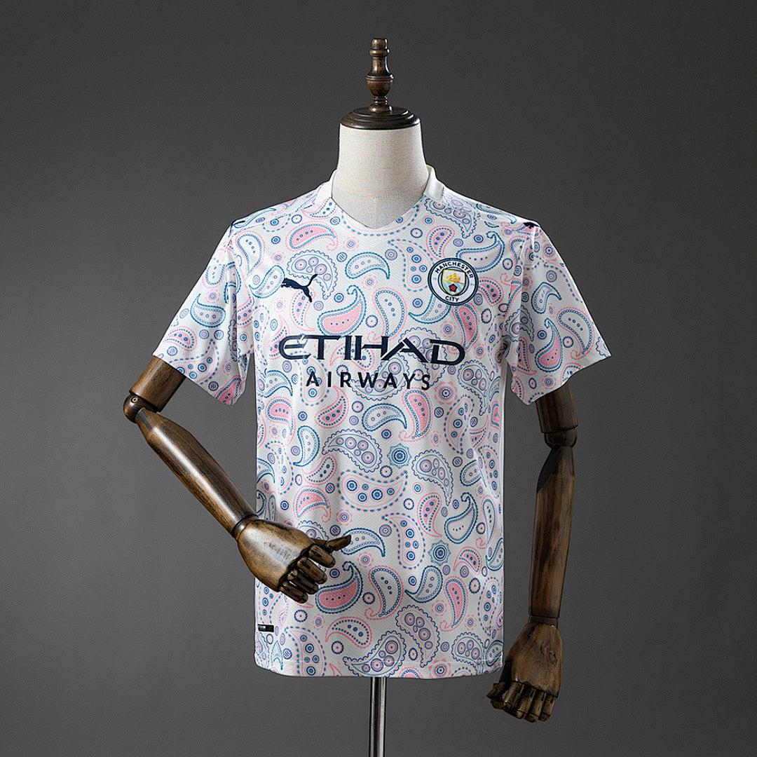 Manchester City 20/21 חולצה שלישית חולצת חוץ רטרו Jersey