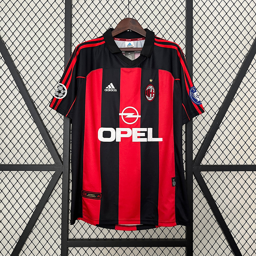רטרו AC Milan 00/01 חולצת בית S-XXL
