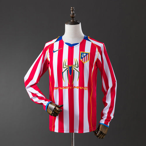 Atletico Madrid 04/05 חולצת בית Long Sleeve רטרו