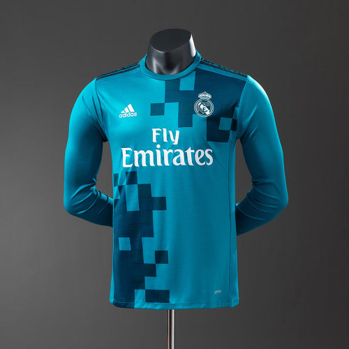 Real Madrid 17/18 חולצה שלישית חולצת חוץ Long Sleeve Player Version רטרו