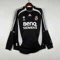 רטרו Long Sleeve Real Madrid 06/07 חולצה שלישית חולצת חוץ