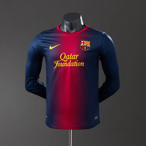 ברצלונה 12/13 חולצת בית Long Sleeve Player Version רטרו