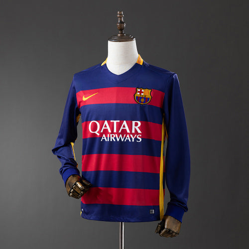 ברצלונה 2015/16 חולצת בית Long Sleeve רטרו