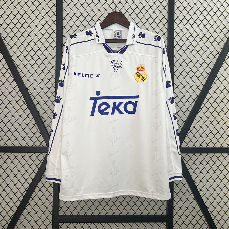 רטרו long sleeve Real Madrid 94/96 חולצת בית