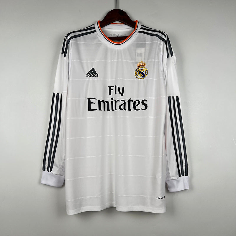 רטרו Long Sleeve Real Madrid 13/14 חולצת בית