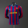 ברצלונה 09/10 חולצת בית Long Sleeve Player Version רטרו