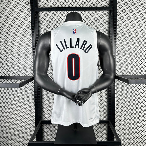 Portland Trail Blazers Damian Lillard 0 White - back