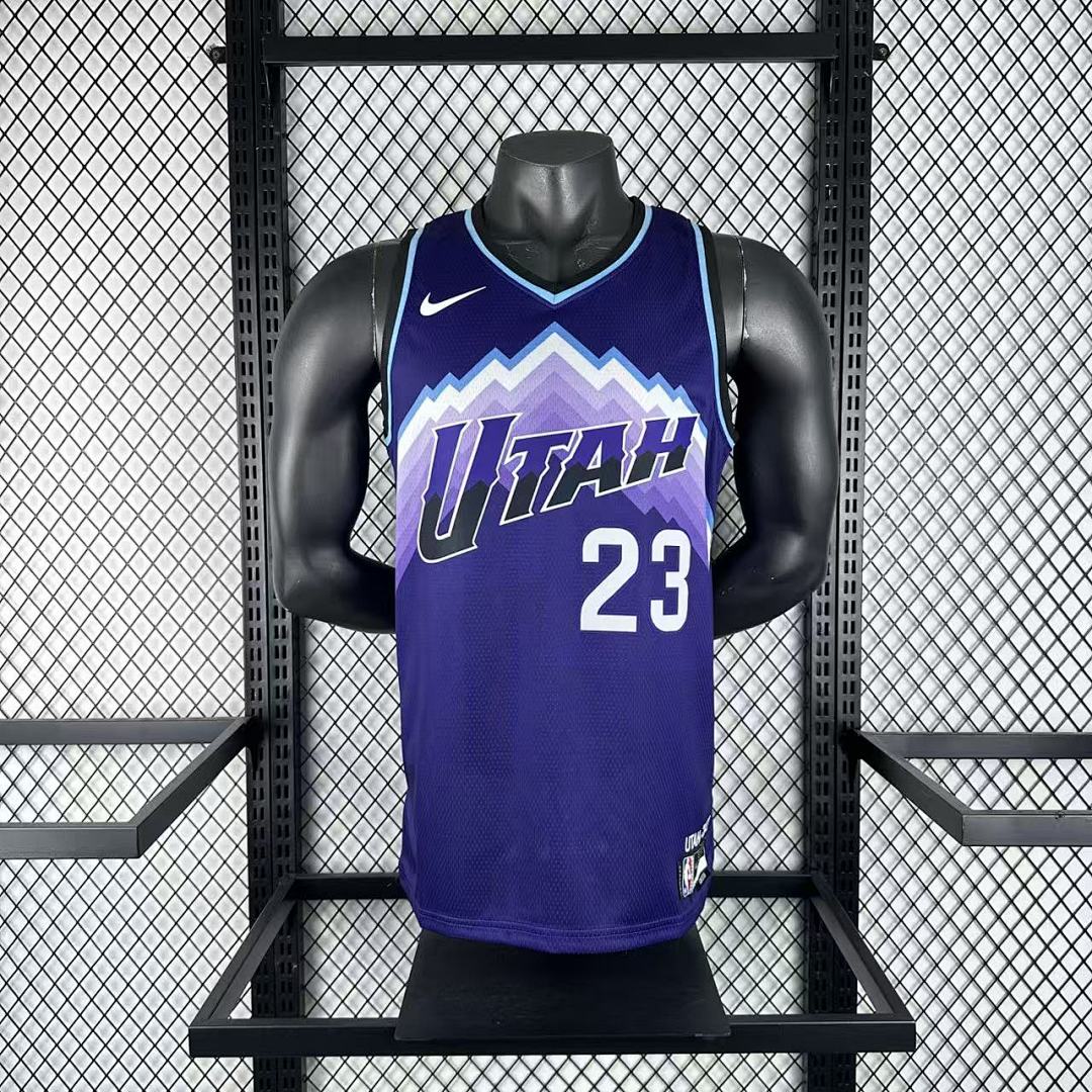 Utah Jazz Lauri Markkanen 23 Purple - front