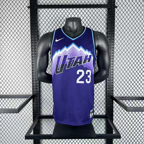 Utah Jazz Lauri Markkanen 23 Purple - front
